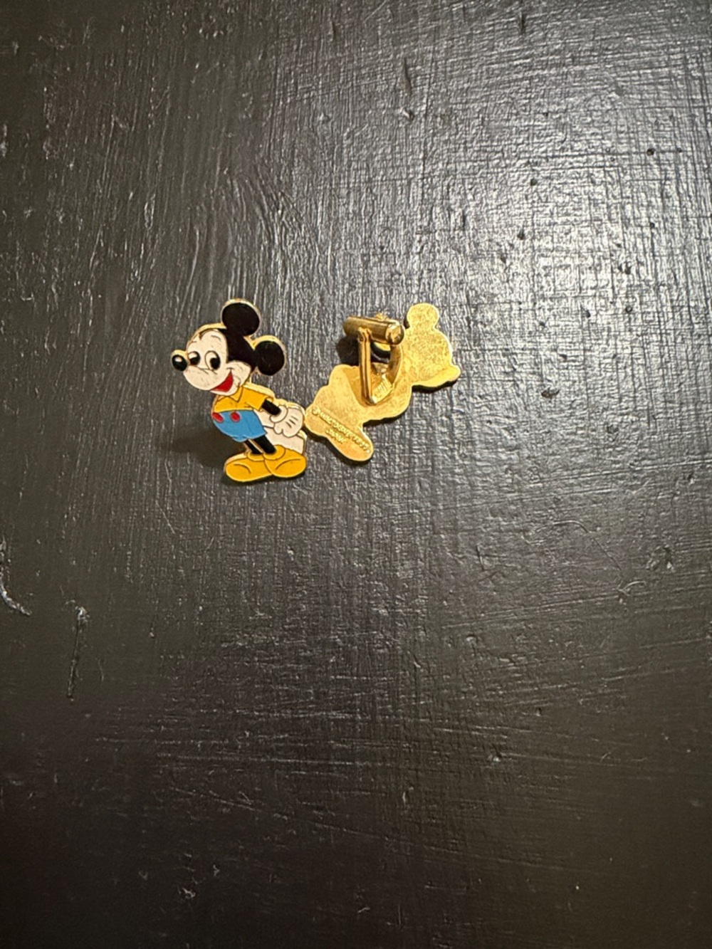 Vintage Disney Mickey Mouse Enamel cufflinks- Black, Yellow, Red, Blue